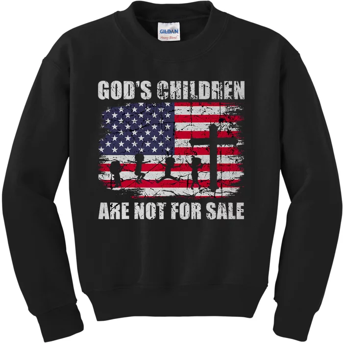 Gods Children Are Not For Sale Christ Christian Vintage Kids Sweatshirt