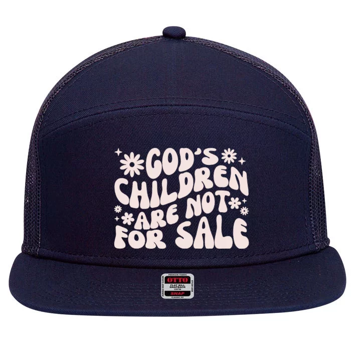 Gods Children Are Not For Sale Protect Children 7 Panel Mesh Trucker Snapback Hat