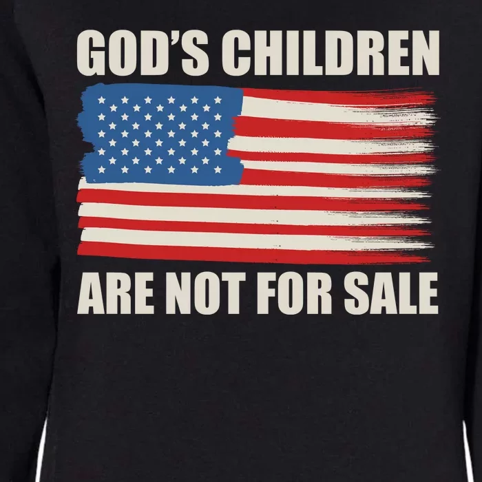 Gods Children Are Not For Sale USA Flag Womens California Wash Sweatshirt