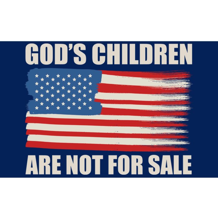 Gods Children Are Not For Sale USA Flag Bumper Sticker