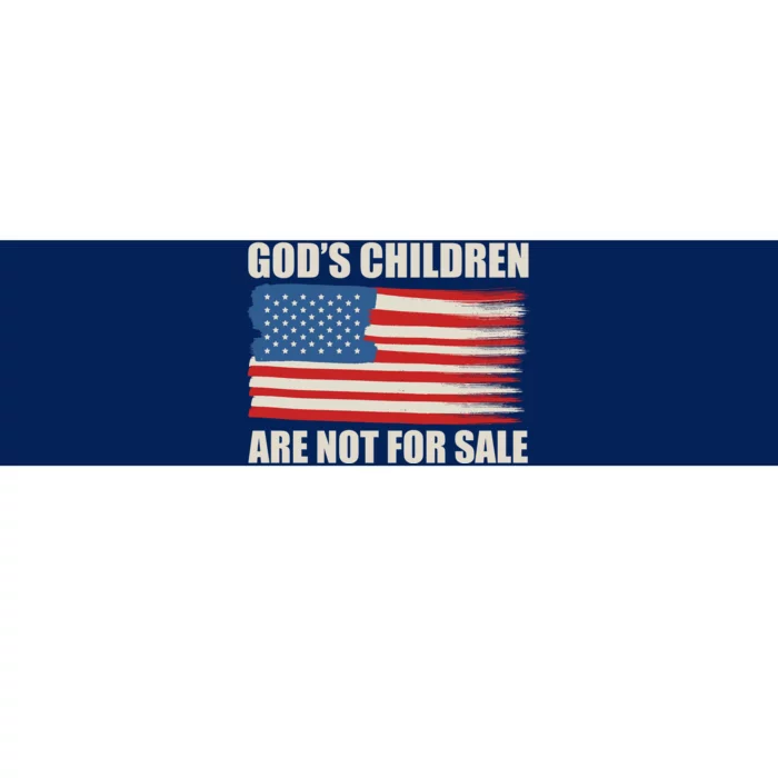 Gods Children Are Not For Sale USA Flag Bumper Sticker