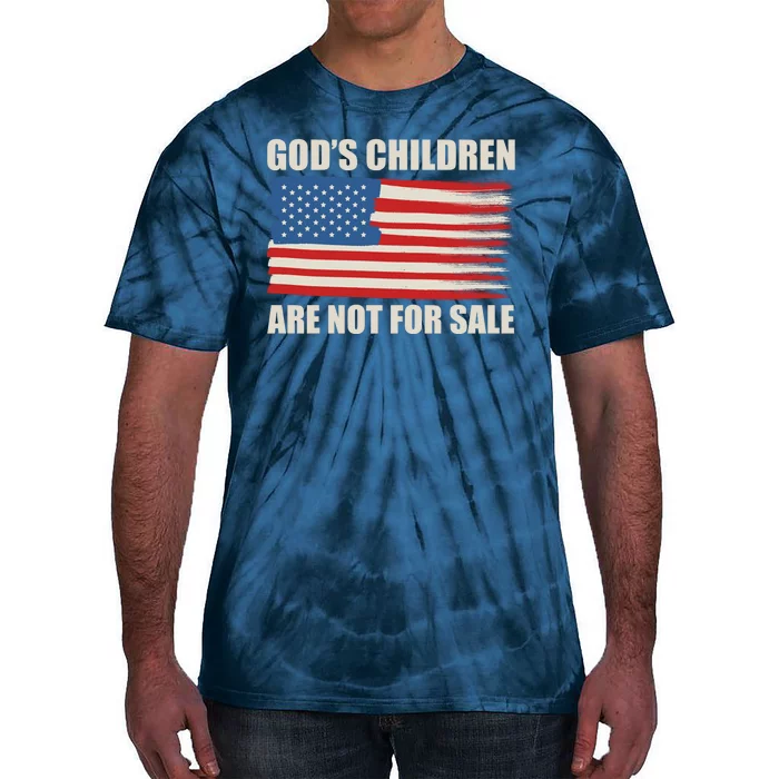 Gods Children Are Not For Sale USA Flag Tie-Dye T-Shirt