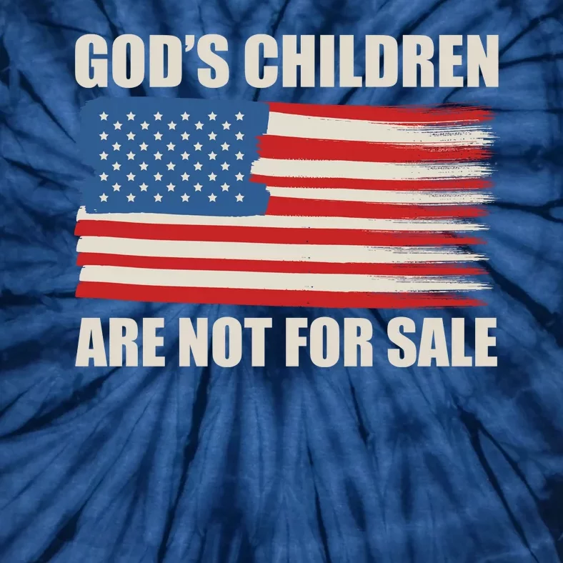 Gods Children Are Not For Sale USA Flag Tie-Dye T-Shirt