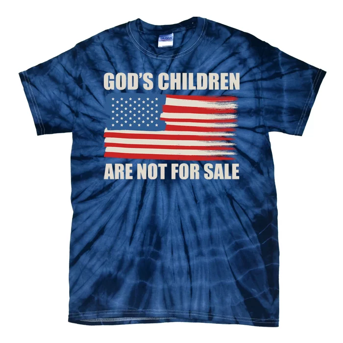 Gods Children Are Not For Sale USA Flag Tie-Dye T-Shirt