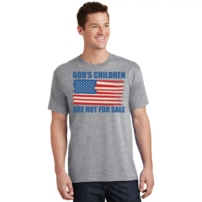 Gods Children Are Not For Sale USA Flag T-Shirt