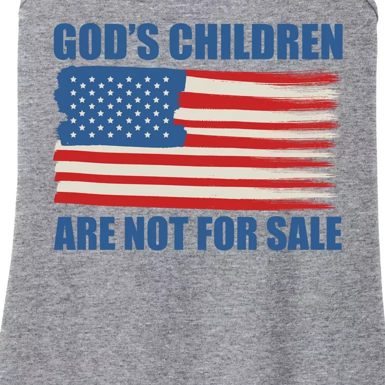 Gods Children Are Not For Sale USA Flag Ladies Essential Tank