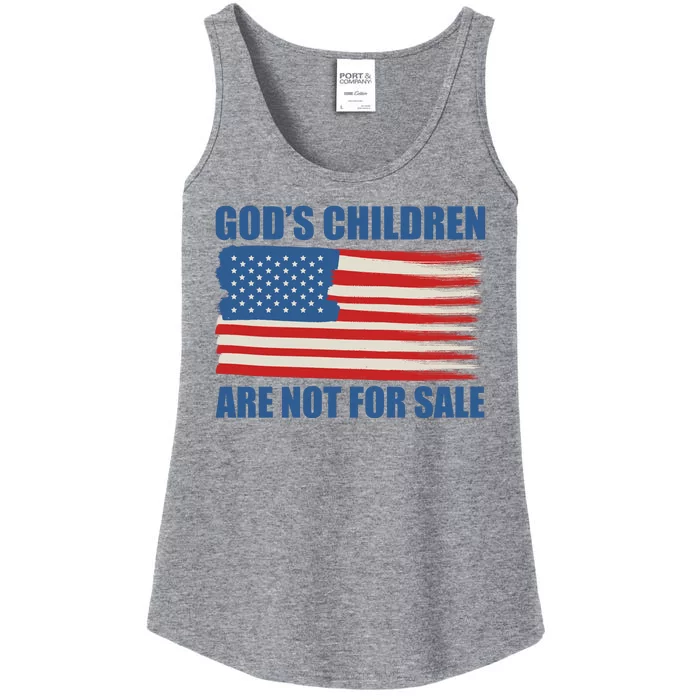 Gods Children Are Not For Sale USA Flag Ladies Essential Tank