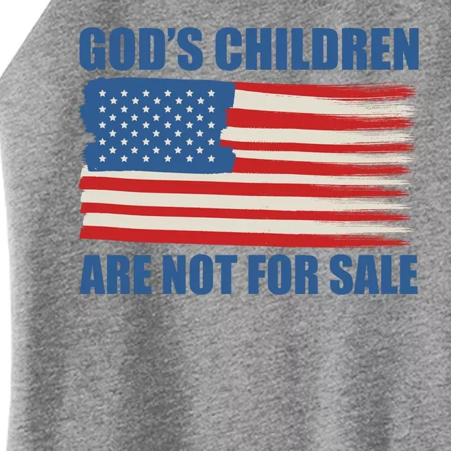 Gods Children Are Not For Sale USA Flag Women’s Perfect Tri Rocker Tank