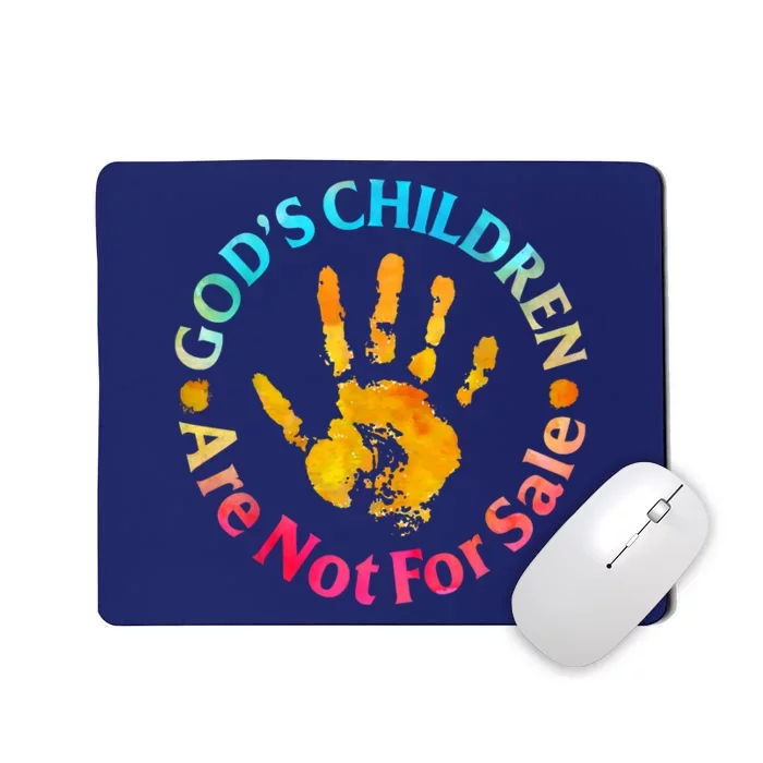 Gods Children Are Not For Sale Hand Prints Mousepad