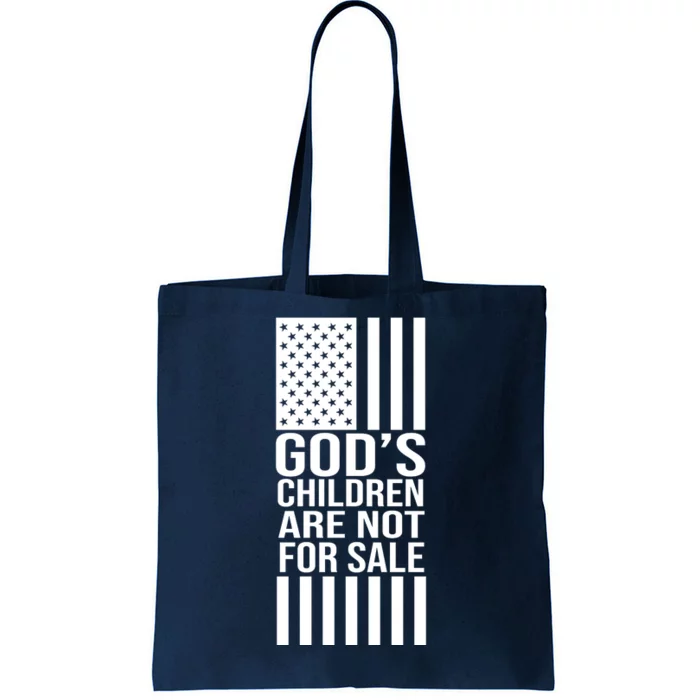 Gods Children Are Not For Sale American Flag Tote Bag