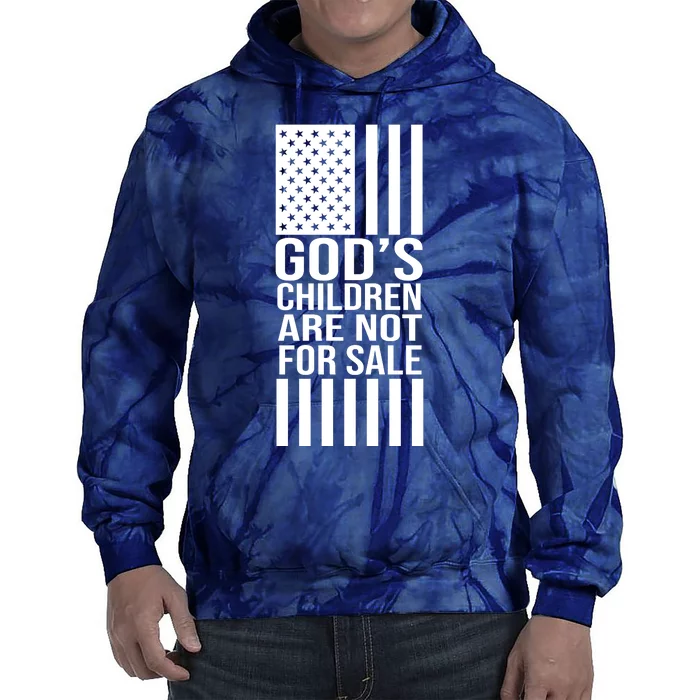 Gods Children Are Not For Sale American Flag Tie Dye Hoodie