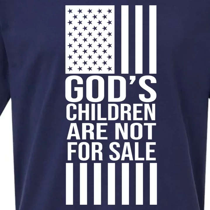 Gods Children Are Not For Sale American Flag Sueded Cloud Jersey T-Shirt