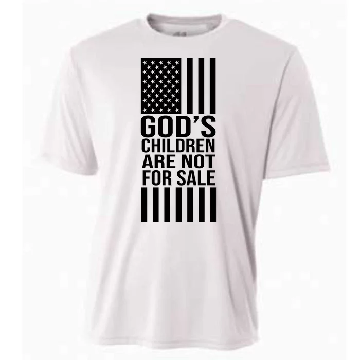 Gods Children Are Not For Sale American Flag Cooling Performance Crew T-Shirt