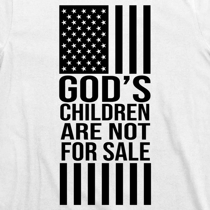 Gods Children Are Not For Sale American Flag T-Shirt