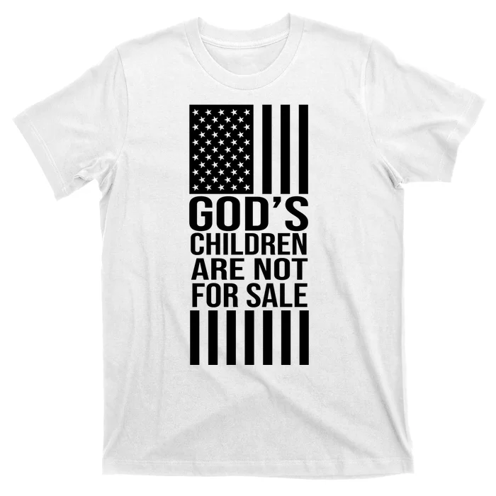 Gods Children Are Not For Sale American Flag T-Shirt