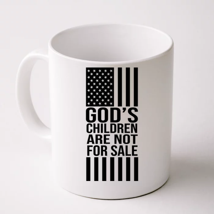 Gods Children Are Not For Sale American Flag Front & Back Coffee Mug