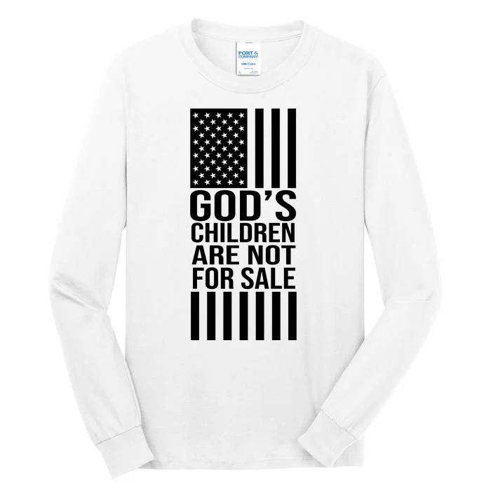 Gods Children Are Not For Sale American Flag Tall Long Sleeve T-Shirt