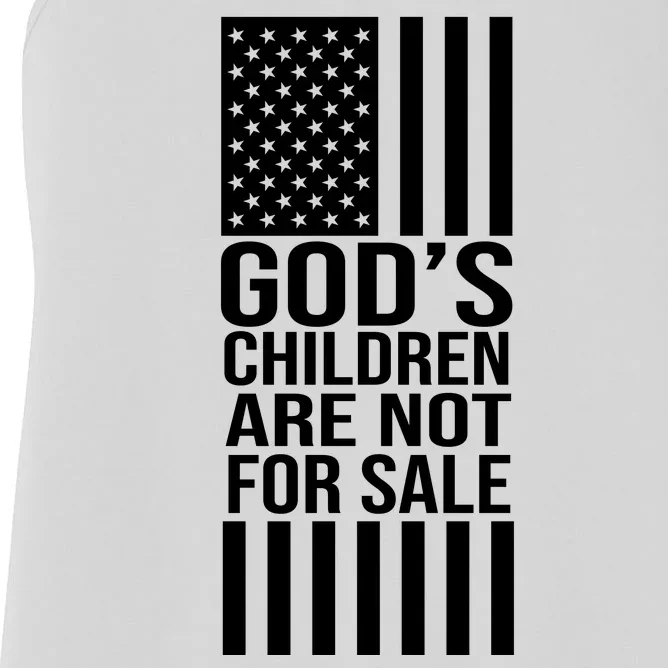 Gods Children Are Not For Sale American Flag Women's Racerback Tank