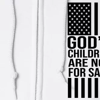 Gods Children Are Not For Sale American Flag Full Zip Hoodie