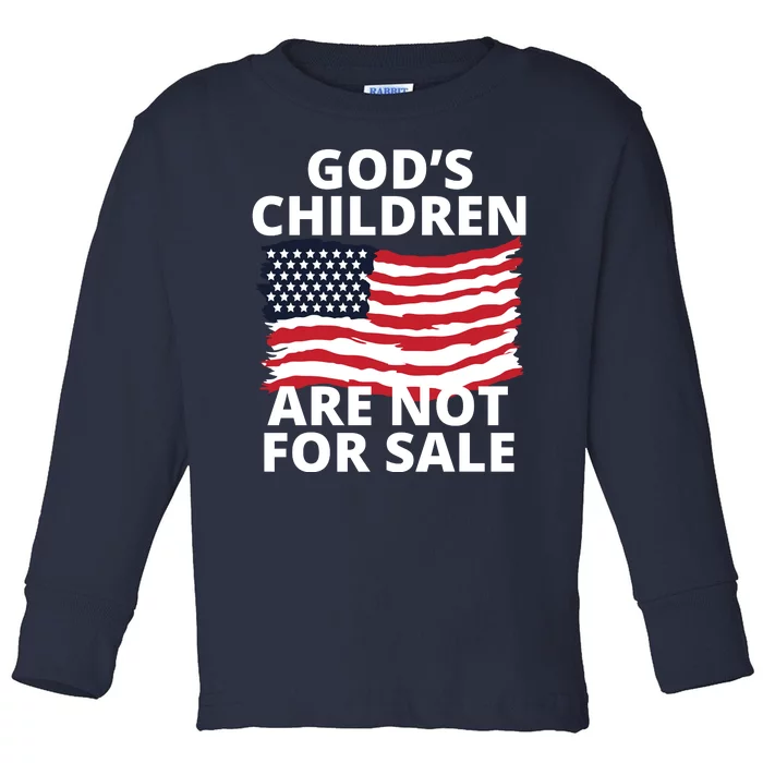 Gods Children Are Not For Sale Awareness Toddler Long Sleeve Shirt