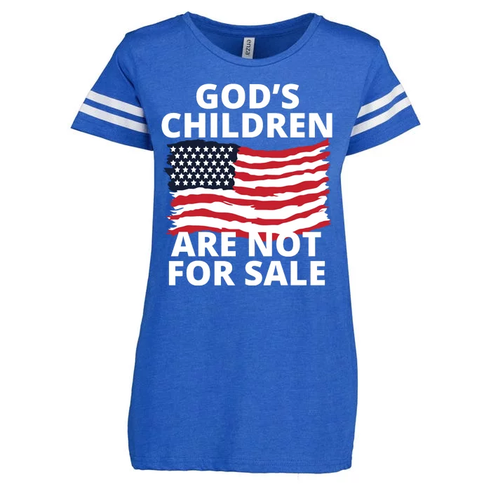 Gods Children Are Not For Sale Awareness Enza Ladies Jersey Football T-Shirt