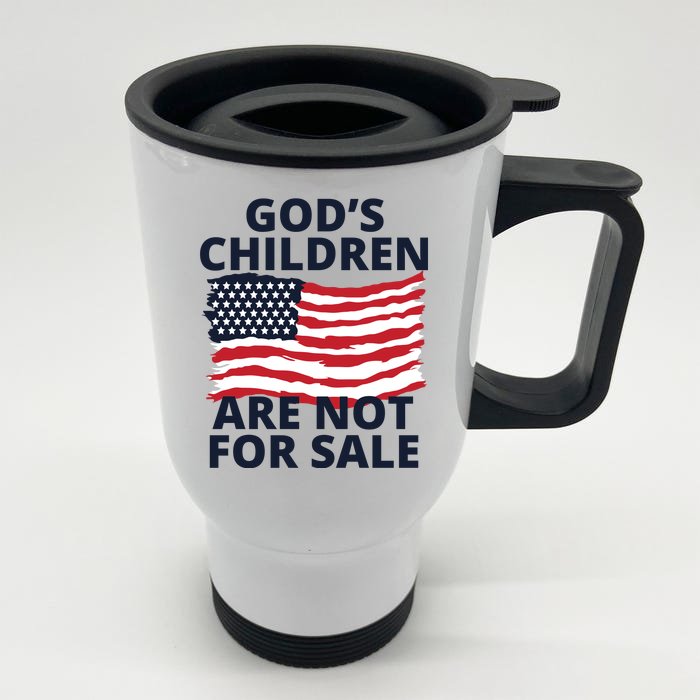 Gods Children Are Not For Sale Awareness Front & Back Stainless Steel Travel Mug