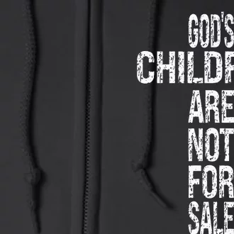 God's Children Are Not For Sale Cross Christian Full Zip Hoodie