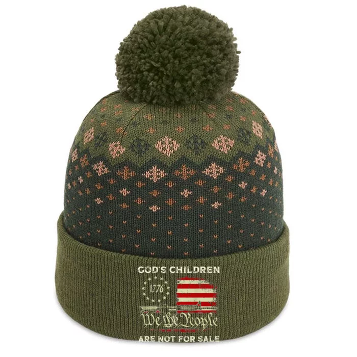 God's Children Are Not For Sale Embracing Sound of Freedom The Baniff Cuffed Pom Beanie