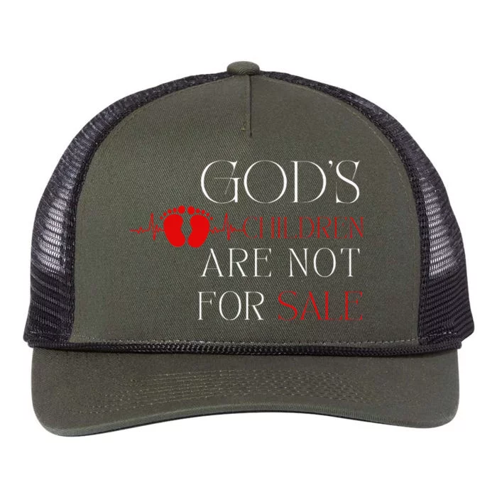 God's Children Are Not For Sale For Children Family Retro Rope Trucker Hat Cap