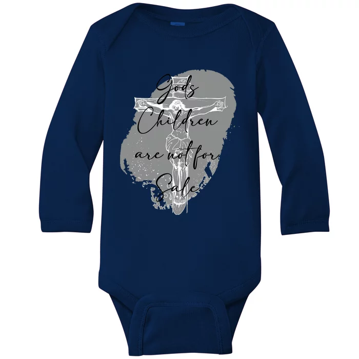 Gods Children Are Not For Sale Jesus Christ Christian Baby Long Sleeve Bodysuit