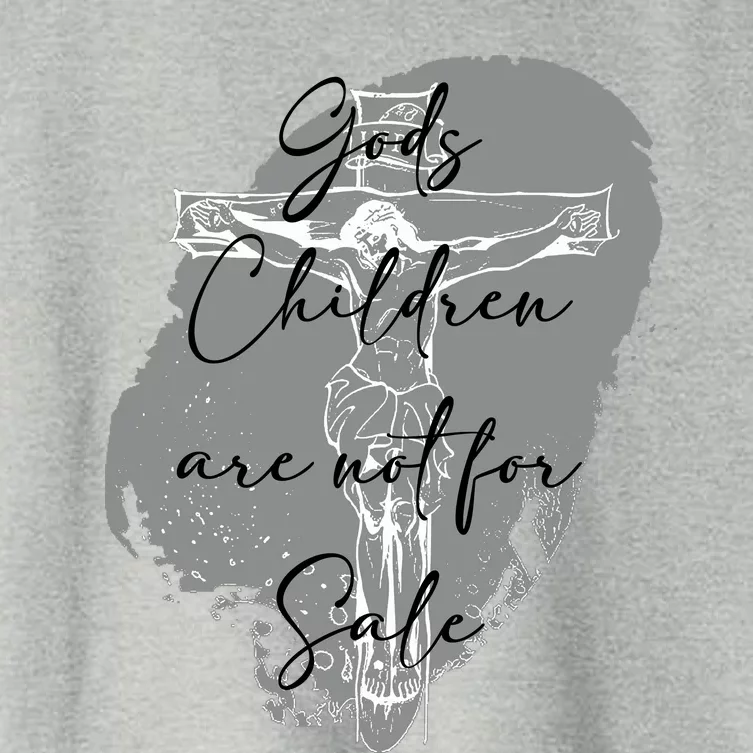 Gods Children Are Not For Sale Jesus Christ Christian Women's Crop Top Tee