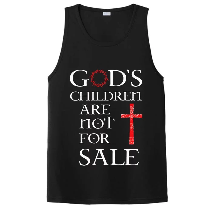 Gods Children Are Not For Sale For Children Family Performance Tank