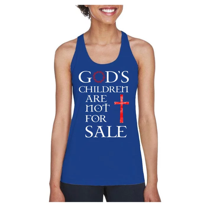 Gods Children Are Not For Sale For Children Family Women's Racerback Tank