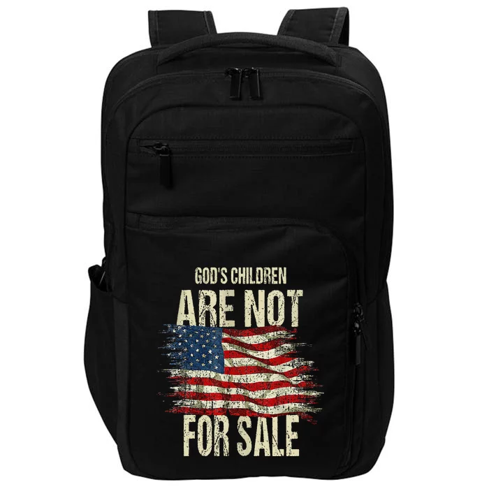 Gods Children Are Not For Sale Funny Vintage God's Children Impact Tech Backpack