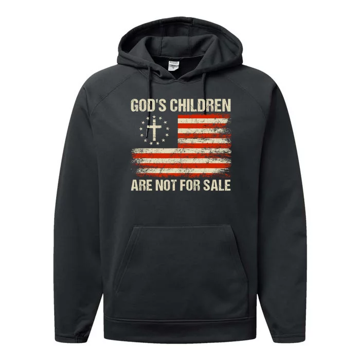 Gods Children Are Not For Sale Quote Gods Children Performance Fleece Hoodie