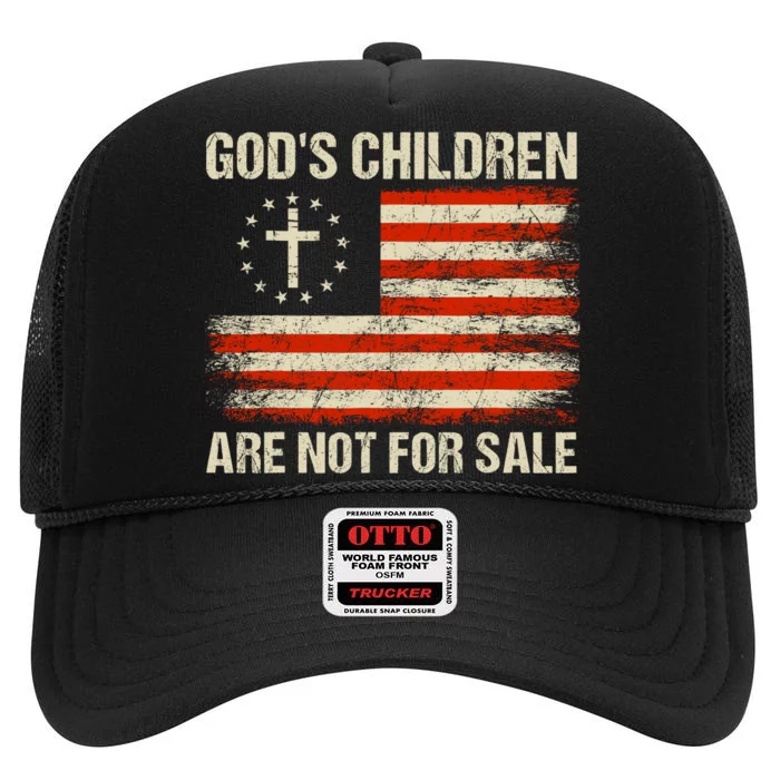 Gods Children Are Not For Sale Quote Gods Children High Crown Mesh Trucker Hat