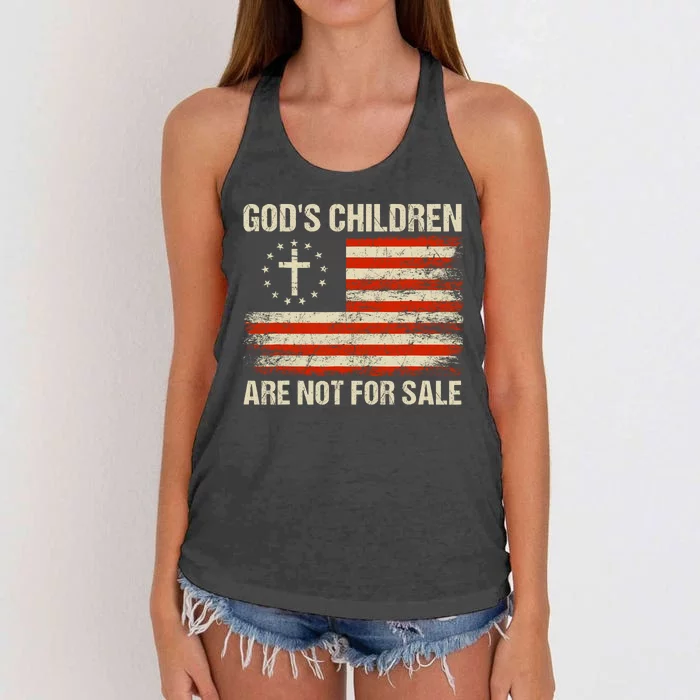 Gods Children Are Not For Sale Quote Gods Children Women's Knotted Racerback Tank