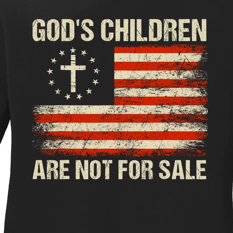 Gods Children Are Not For Sale Quote Gods Children Ladies Long Sleeve Shirt