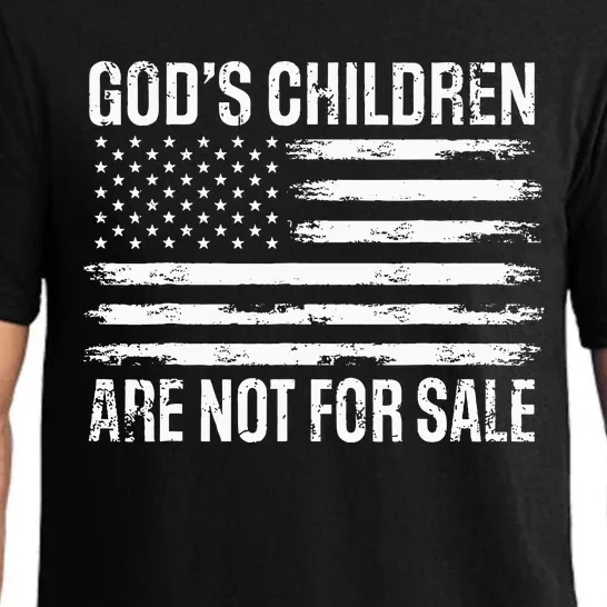 Gods Children Are Not For Sale Funny American Flag Quote Pajama Set