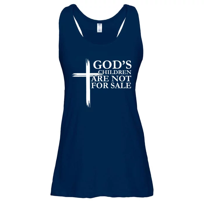 Gods Children Are Not For Sale Cross Ladies Essential Flowy Tank