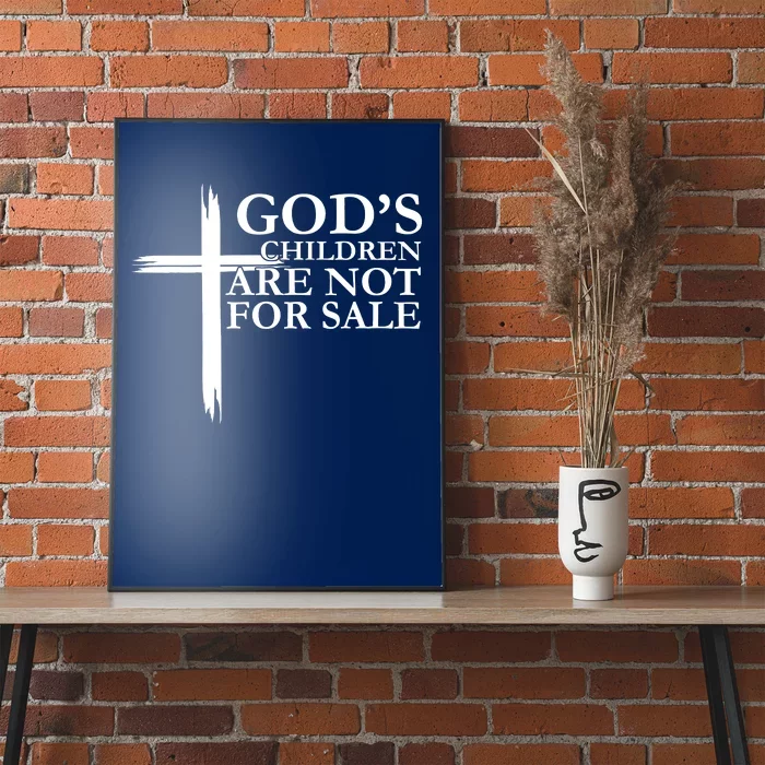 Gods Children Are Not For Sale Cross Poster