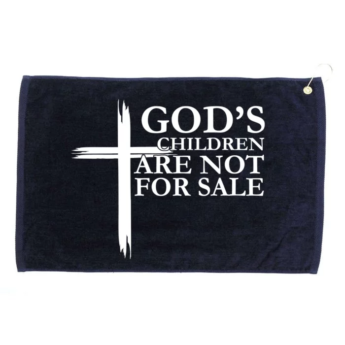 Gods Children Are Not For Sale Cross Grommeted Golf Towel