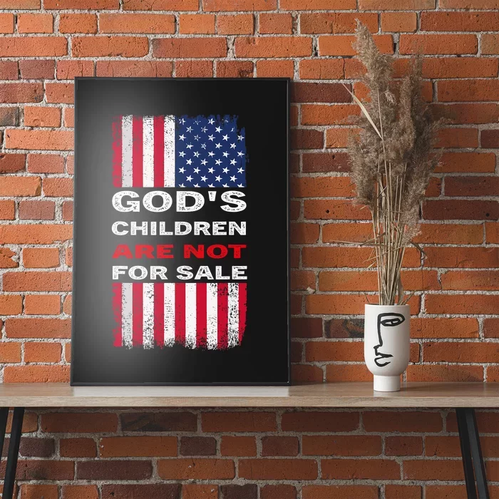 Gods Children Are Not For Sale America Flag Vintage Poster