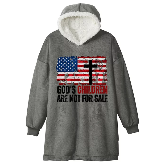 Gods Children Are Not For Sale Funny Trending Design Hooded Wearable Blanket