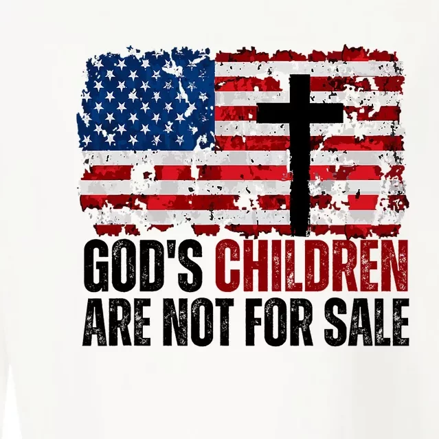 Gods Children Are Not For Sale Funny Trending Design Cropped Pullover Crew