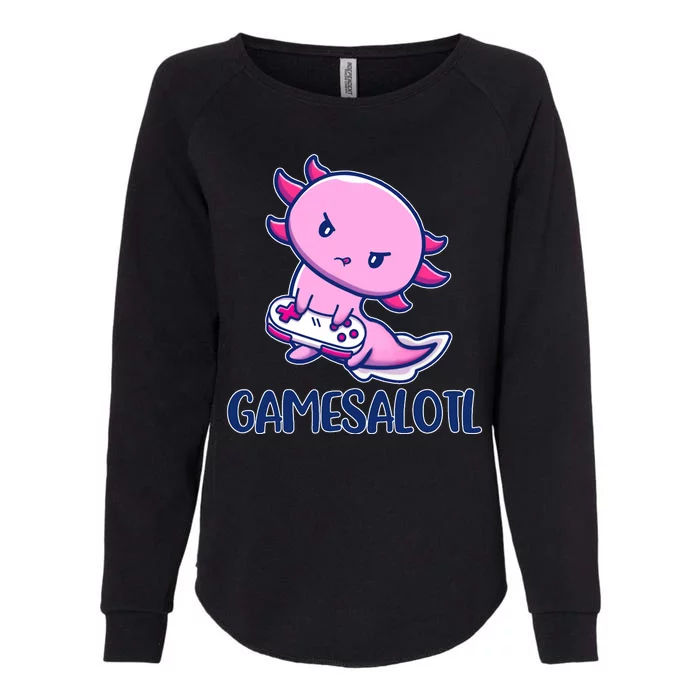 GAMESALOTL Cute Axolotl Womens California Wash Sweatshirt