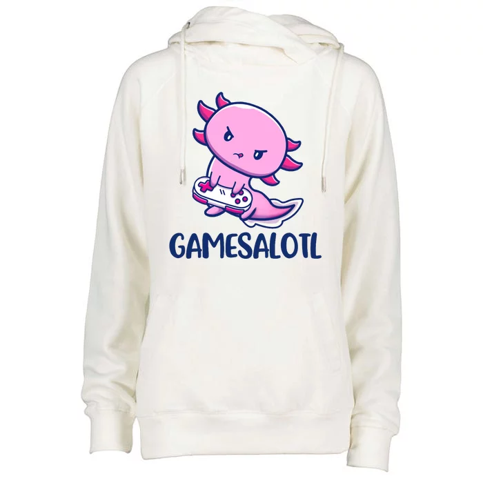 GAMESALOTL Cute Axolotl Womens Funnel Neck Pullover Hood