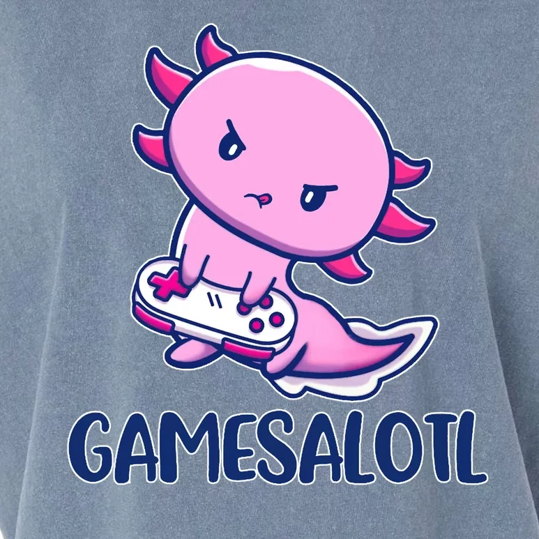 GAMESALOTL Cute Axolotl Garment-Dyed Women's Muscle Tee