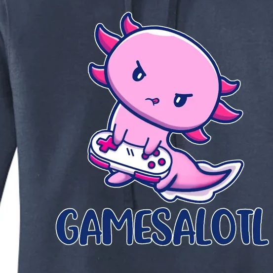 GAMESALOTL Cute Axolotl Women's Pullover Hoodie