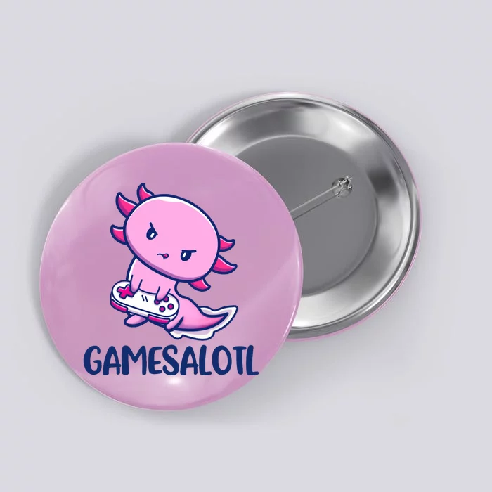 GAMESALOTL Cute Axolotl Button